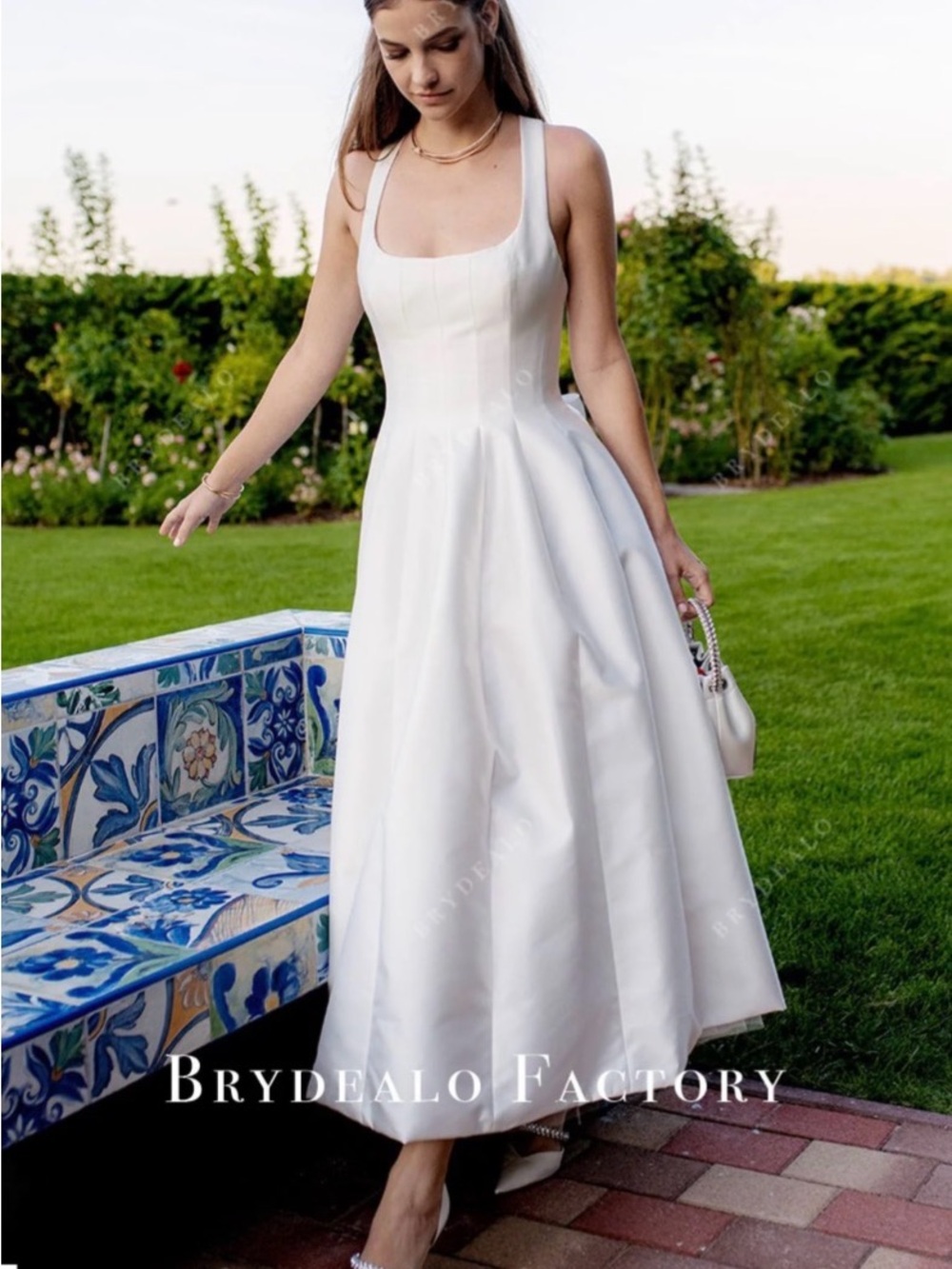 Philosophy di Lorenzo Serafini Criss Cross Strap Satin Dress